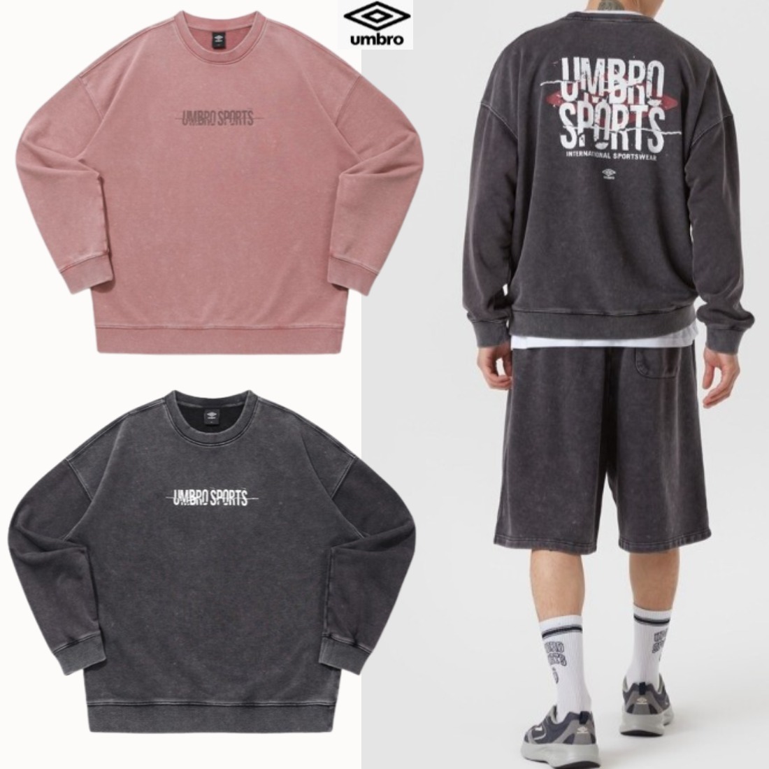 UMBRO■Washed Lettering Sweatshirt■送料込