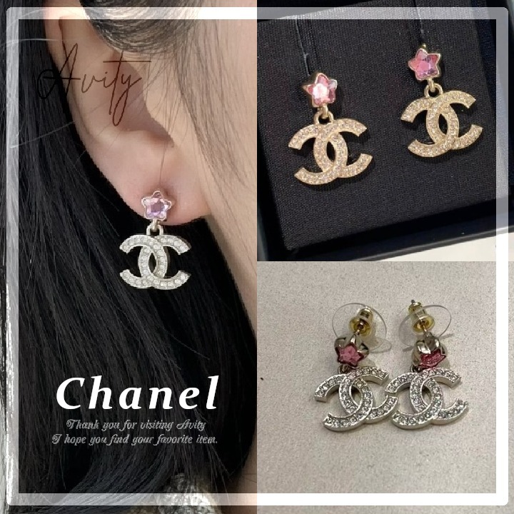 Amazon | [シャネル]CHANEL CC＆スター ラインストーンピアス