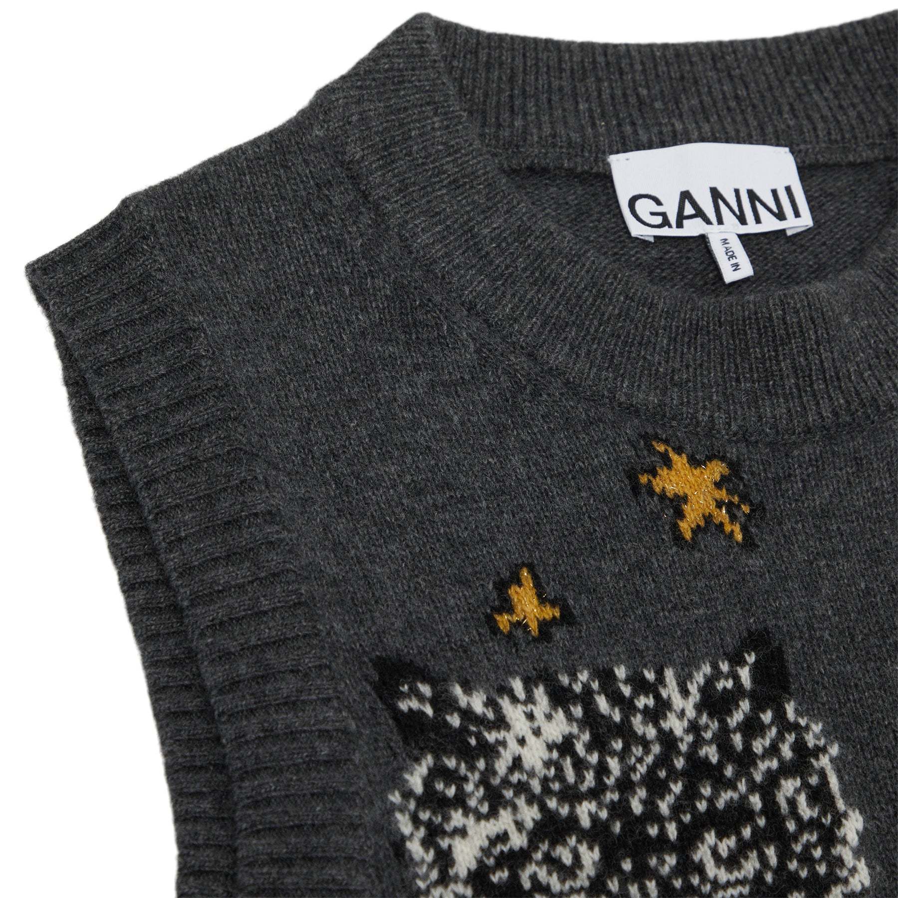 Ganni graphic vest ロゴベスト