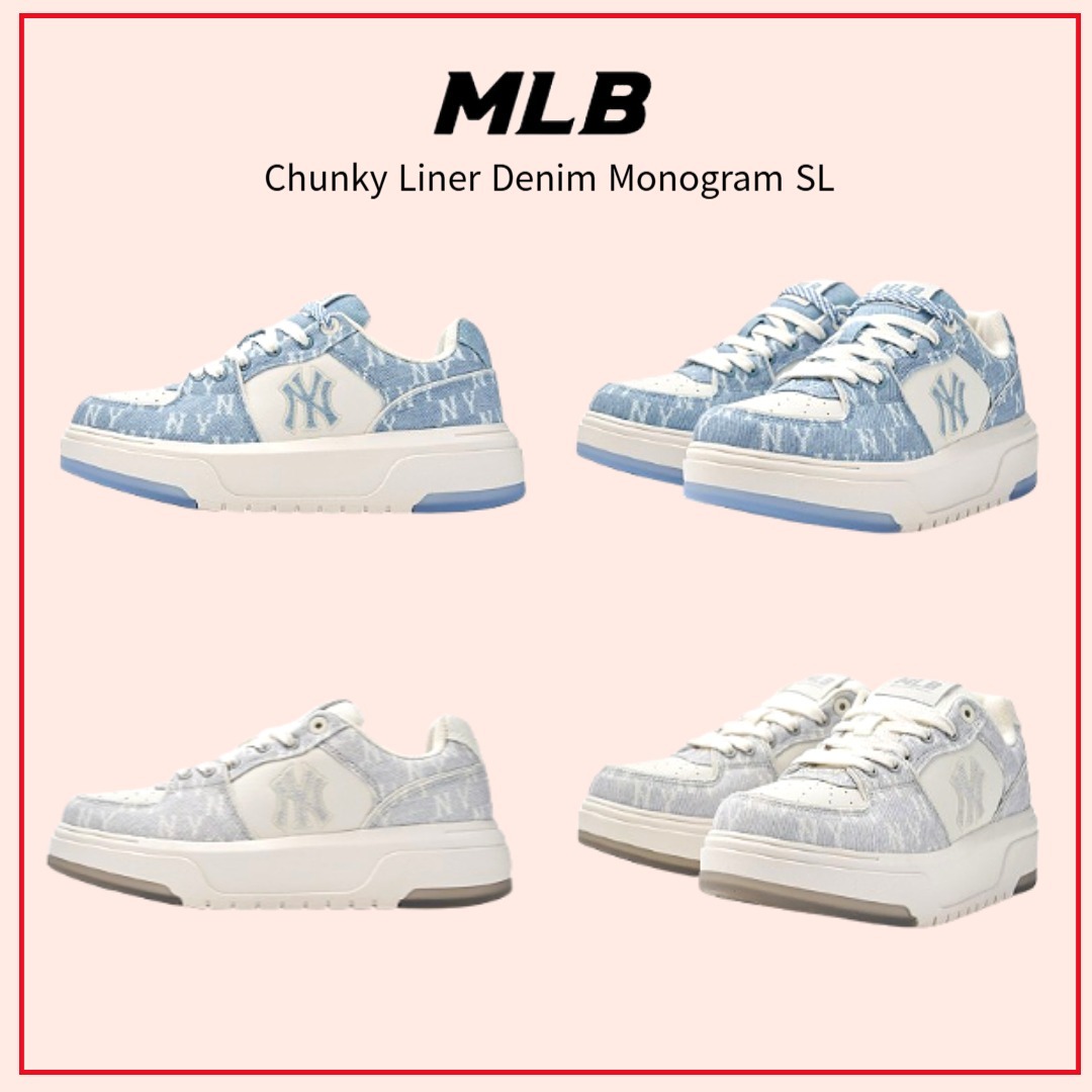 MLB KOREA■人気 新作 Chunky Liner Denim Monogram SL