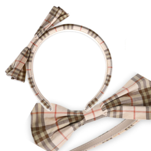 BURBERRY☆キッズ チェック リボンカチューシャ ピンクベージュ