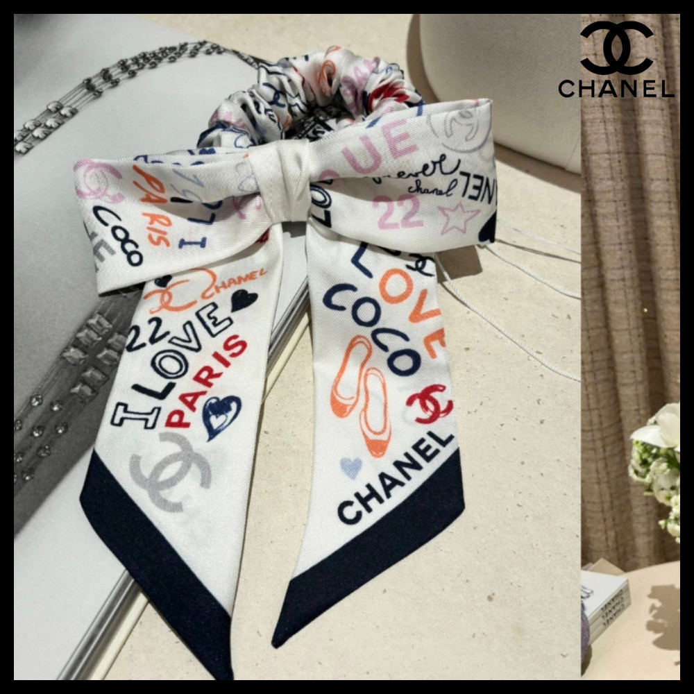 【大人可愛いリボン付き♪】CHANEL★シュシュ