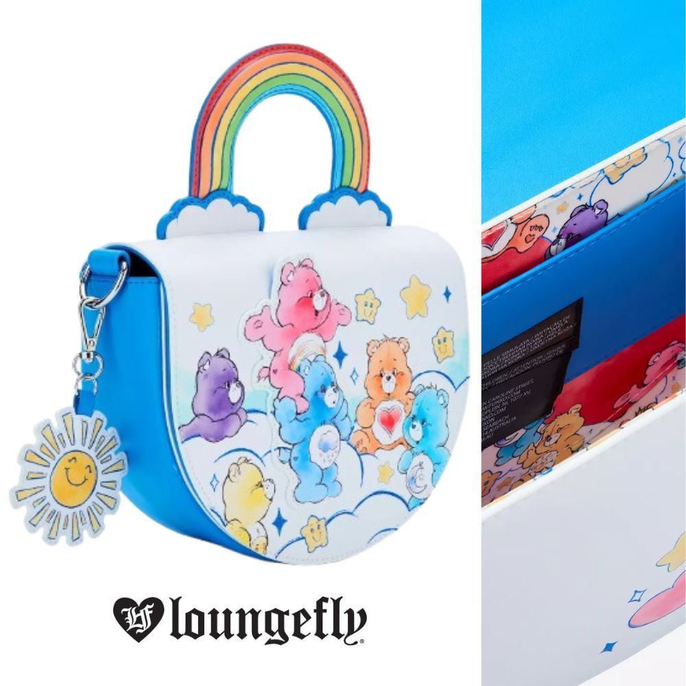 Loungefly 虹 ケアベア 2WAY クロスボディバッグ 可愛い