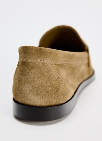 スペイン発送 ZARA スエードモカシン ブラウン 上品カジュアル スペイン発送 ZARA スエードモカシン ブラウン 上品カジュアル
