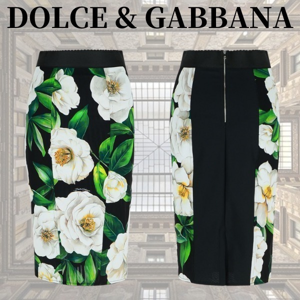 【DOLCE＆GABBANA】ガーデニアプリント ペンシルスカート
