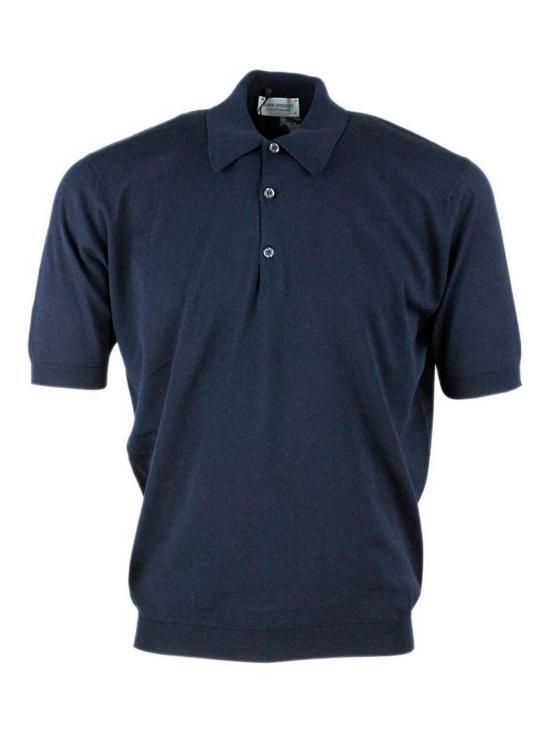 Tシャツ・カットソー JOHN SMEDLEY Men T Shirts ISISSSNAVY Blue