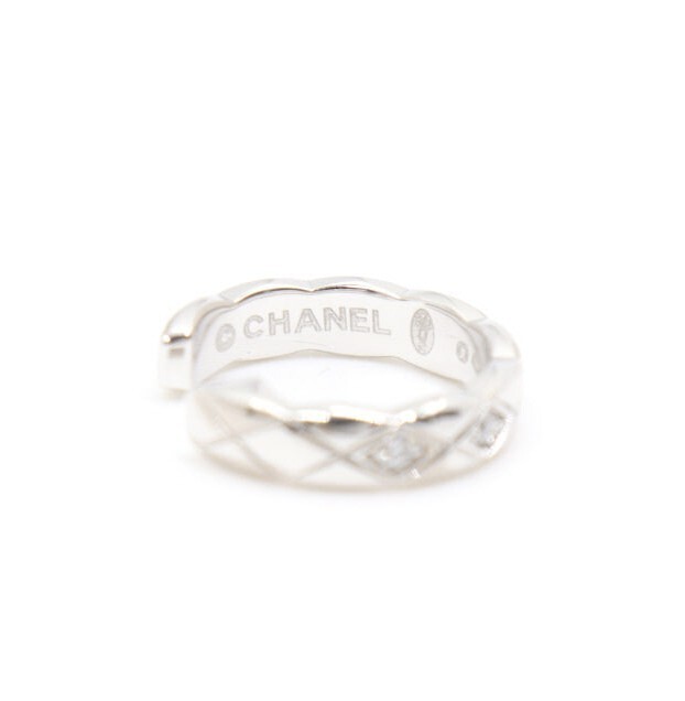 CHANEL 美品 18K W.G COCO CRUSH ダイヤ シングル イヤカフ BUYMA VINTAGE 中古 CHANEL 美品 18K W.G COCO CRUSH ダイヤ