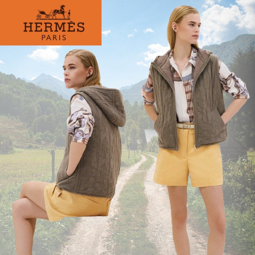 【オシャレ!】HERMES ダウンベスト ノースリーブジャケット