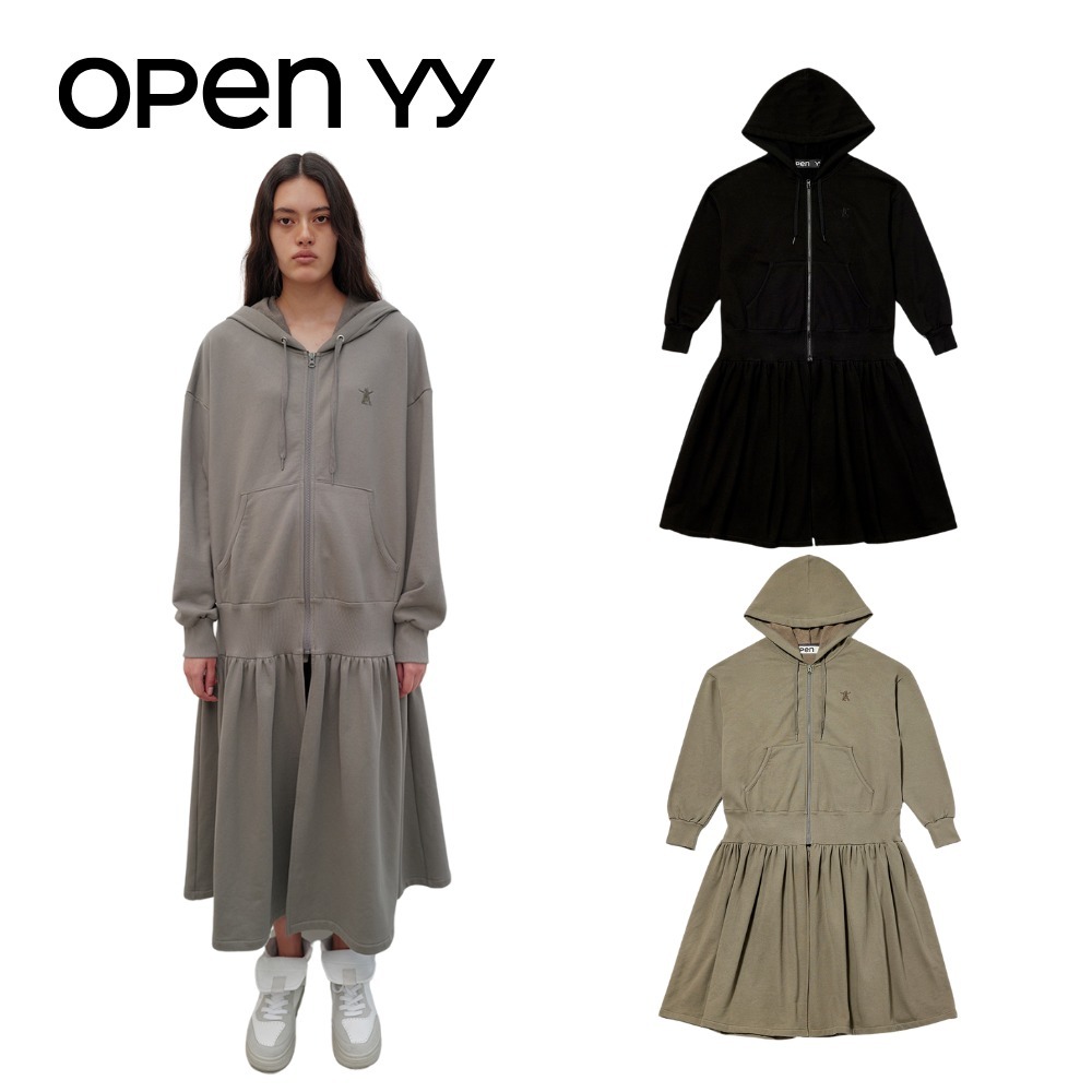 ワンピース OPEN YY 25SS JERSEY SHIRRING HOODIE JACKET 2colors