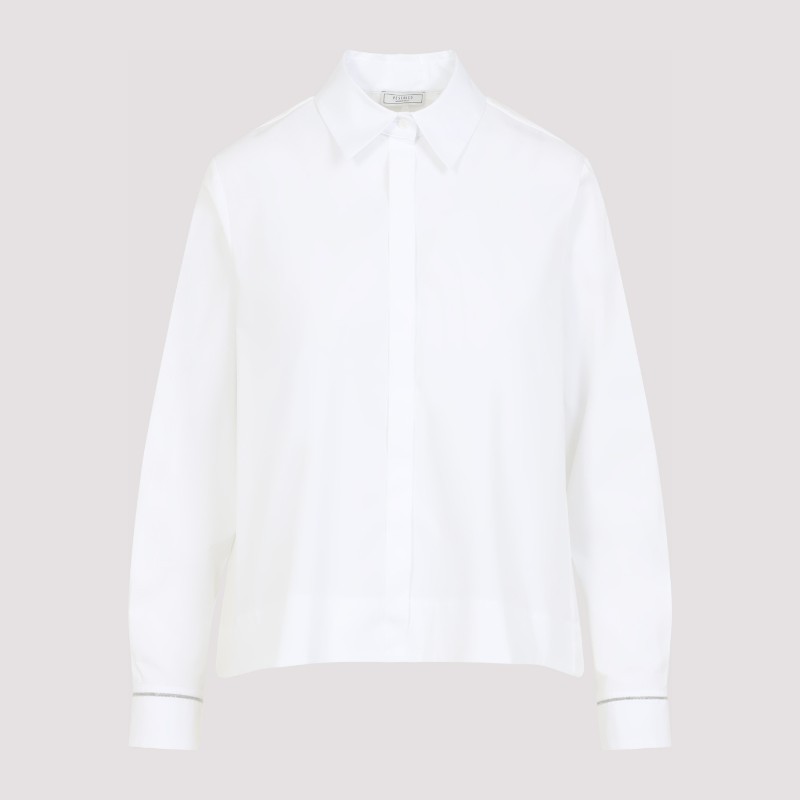 Tシャツ・カットソー PESERICO SS25 Peserico Cropped Shirt (S06706 C8928 C01)