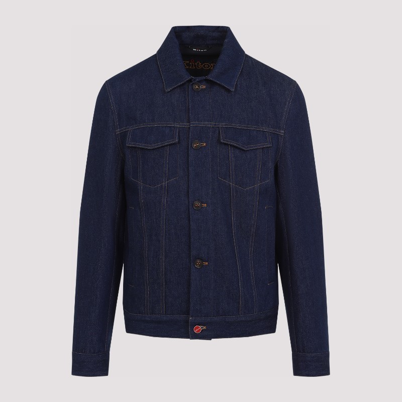 デニムジャケット Kiton SS25 Kiton Jacket (UW2095V0859F01002 BLU)