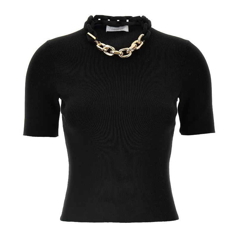 Tシャツ・カットソー Rabanne SS25 Chain T-shirt (25PMPU016ML0308 P001)