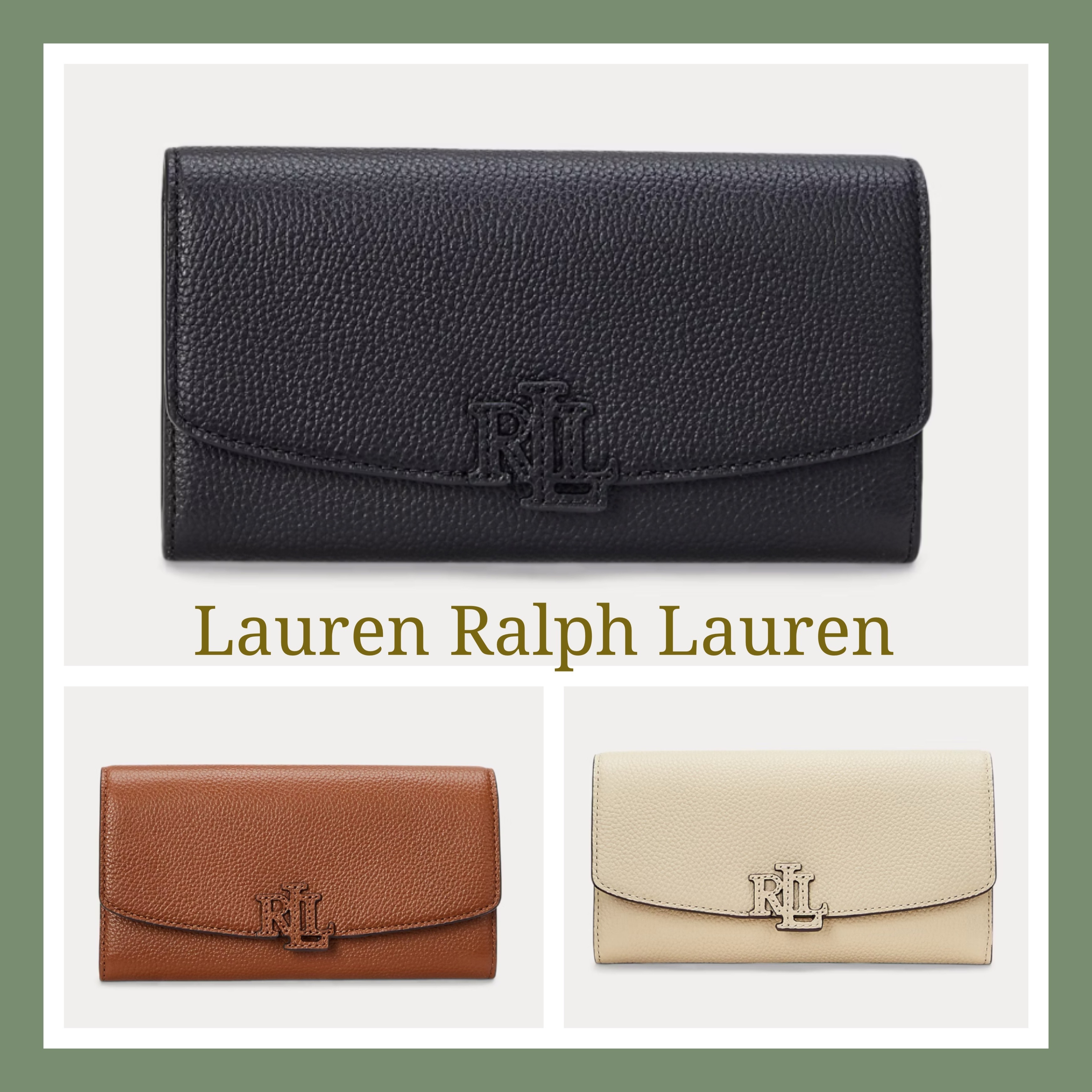 【Ralph Lauren】ペブルド ラージ カメリン フラップ ウォレット