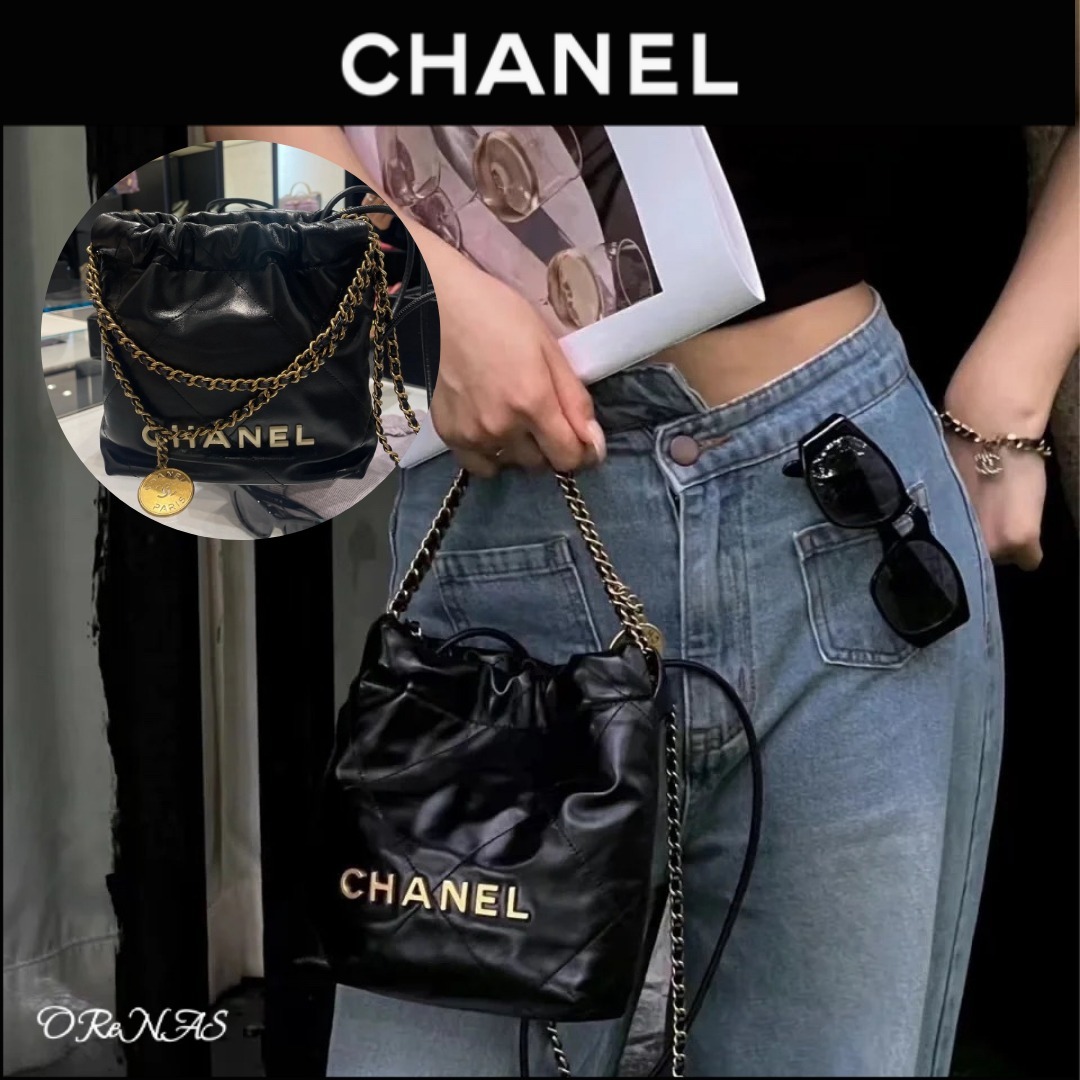 【2WAY♪】CHANEL☆22 ミニ ハンドバッグ ゴールド シルバー