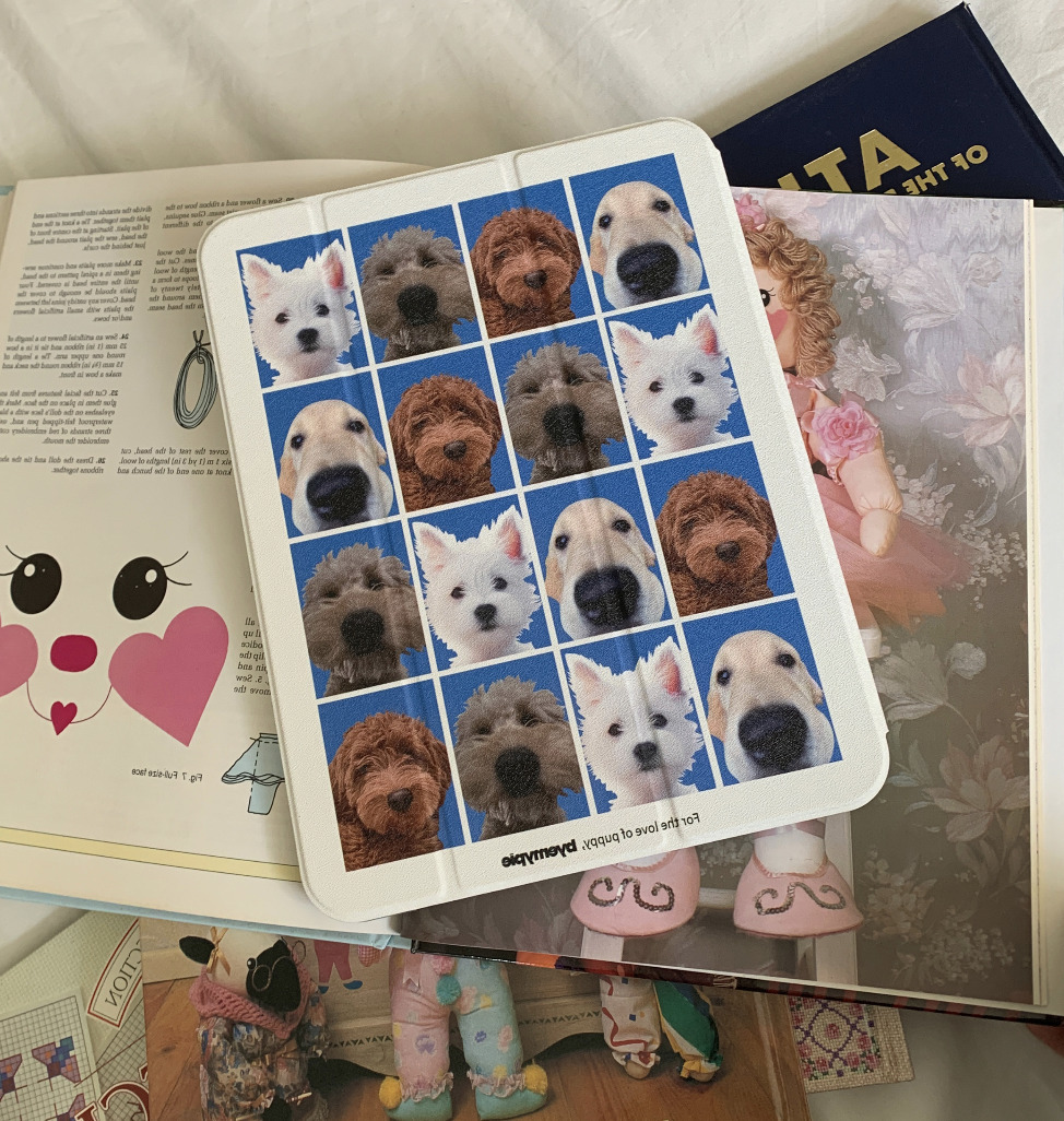 韓国かわいい【byemypie】iPad プロテクター ID photo : Puppy Byemypie◇ID photo Puppy◇iPad Case (byemypie/iPad