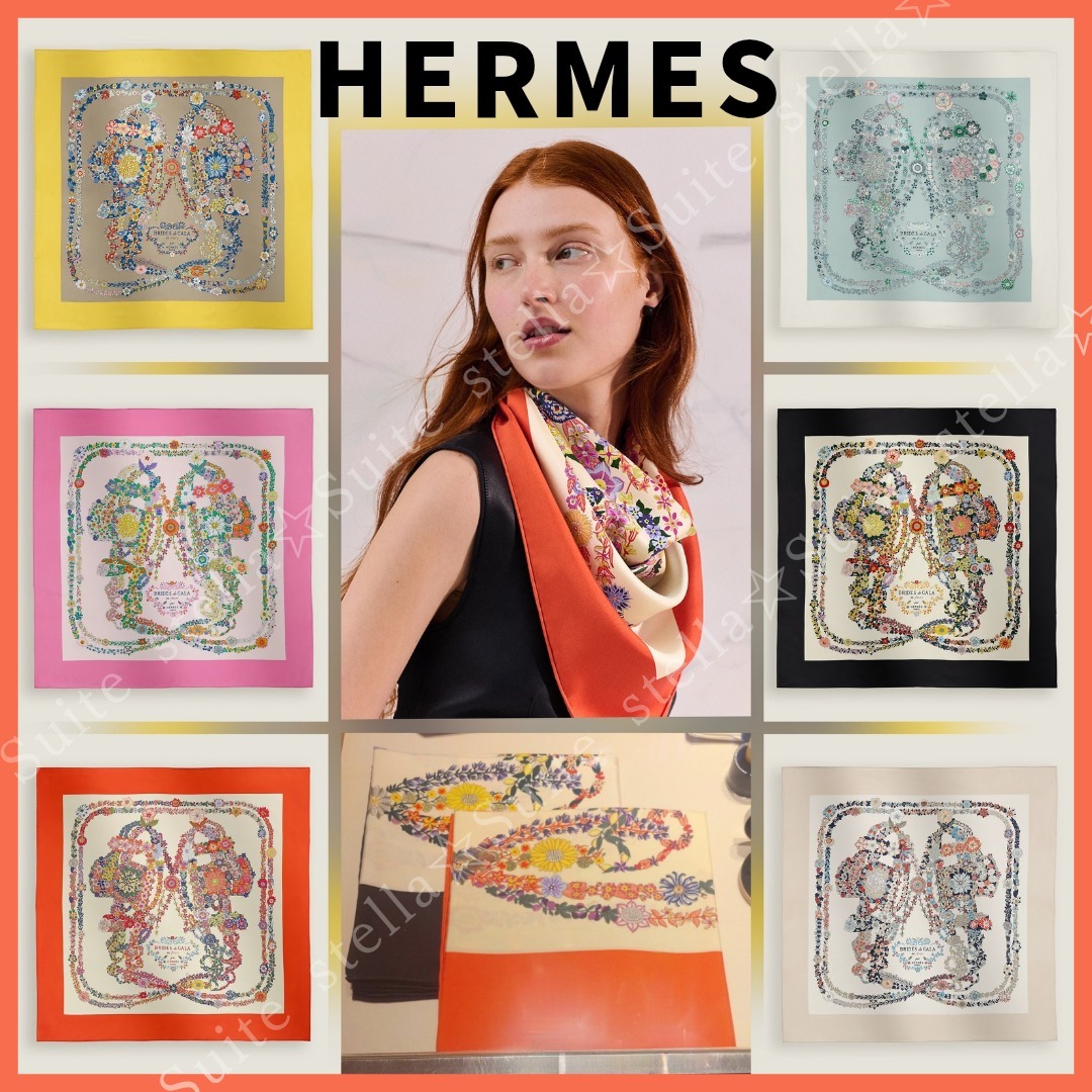 国内発送【HERMES】カレ90★スカーフ☆シルク