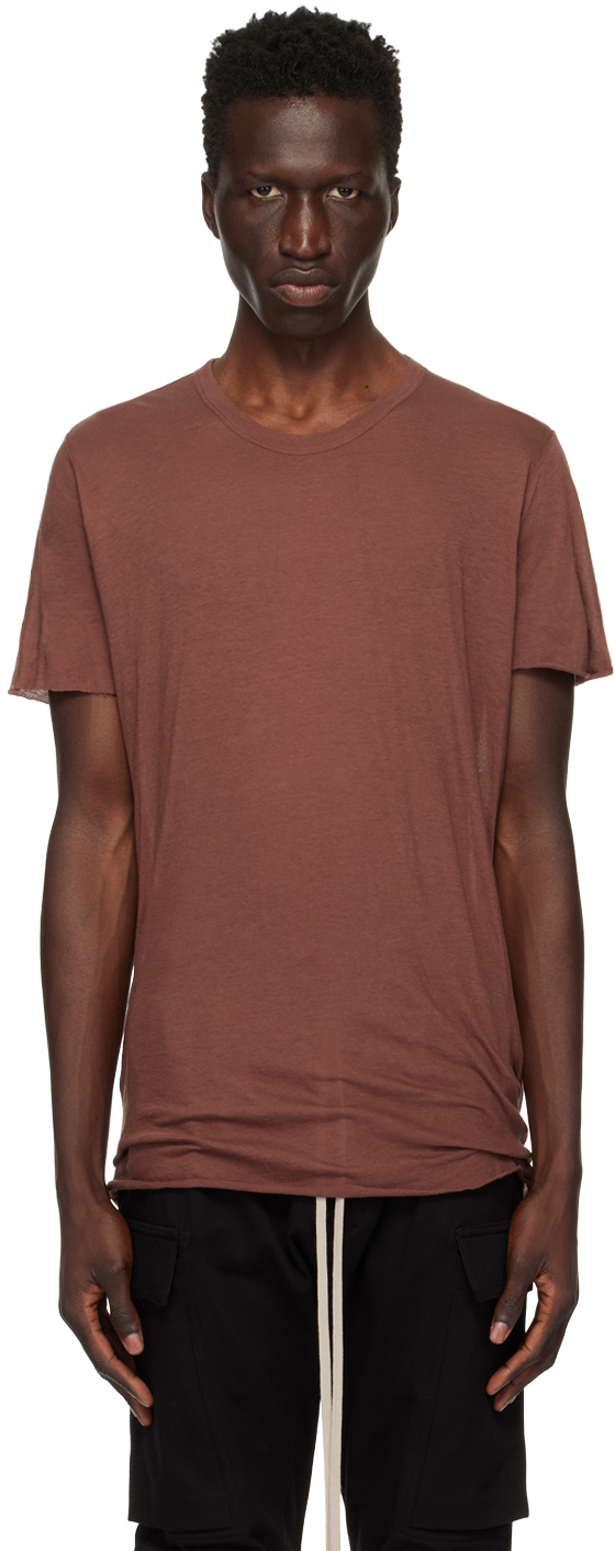【関税込み】Rick Owens ブラウン Porterville Basic Tシャツ