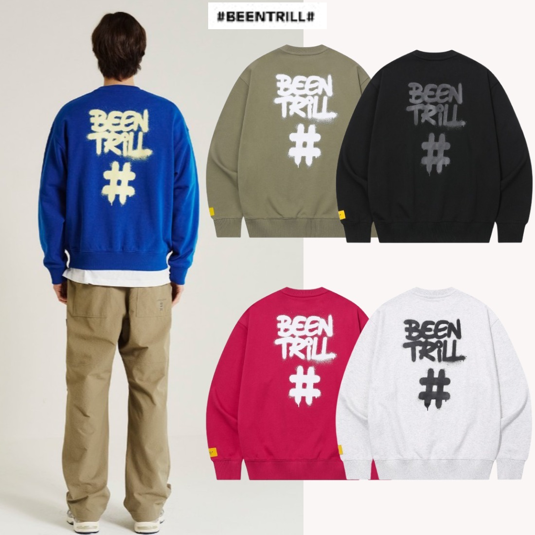 B.TRILL■Spray Hashtag Sweatshirt■送料込