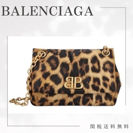 アウトレット BALENCIAGA MONACO レオパード柄 ミニバッグ