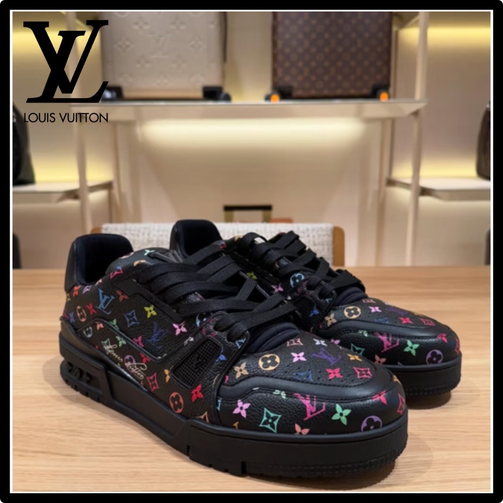 【黒☆村上隆コラボ】Louis Vuitton★トレーナー スニーカー