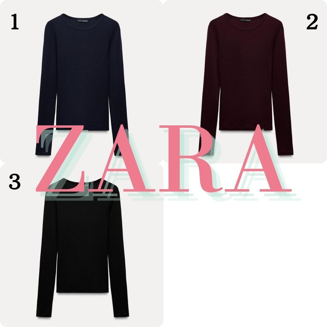 ZARA ウールブレンド Tシャツ 3039/006