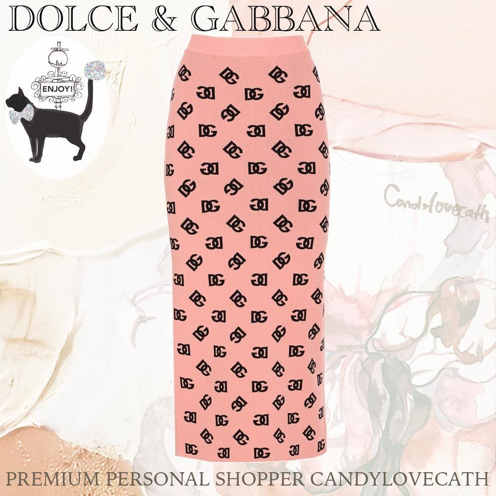 スカート DOLCE&GABBANA DG LOGO JACQUARD MIDI SKIRT