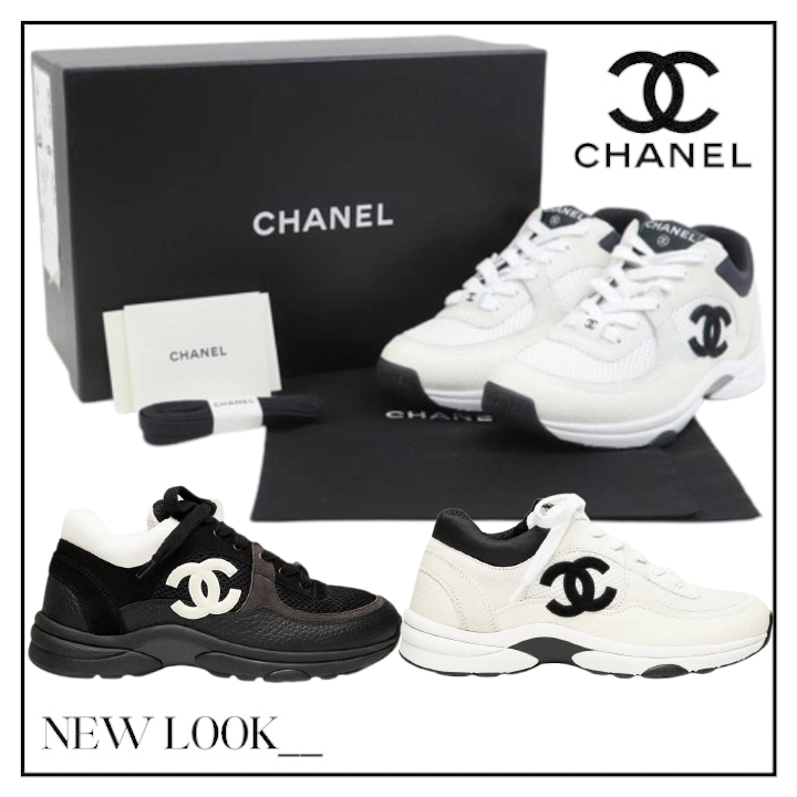 【モノクロカラーですっきり足元】CHANEL スニーカー CCロゴ