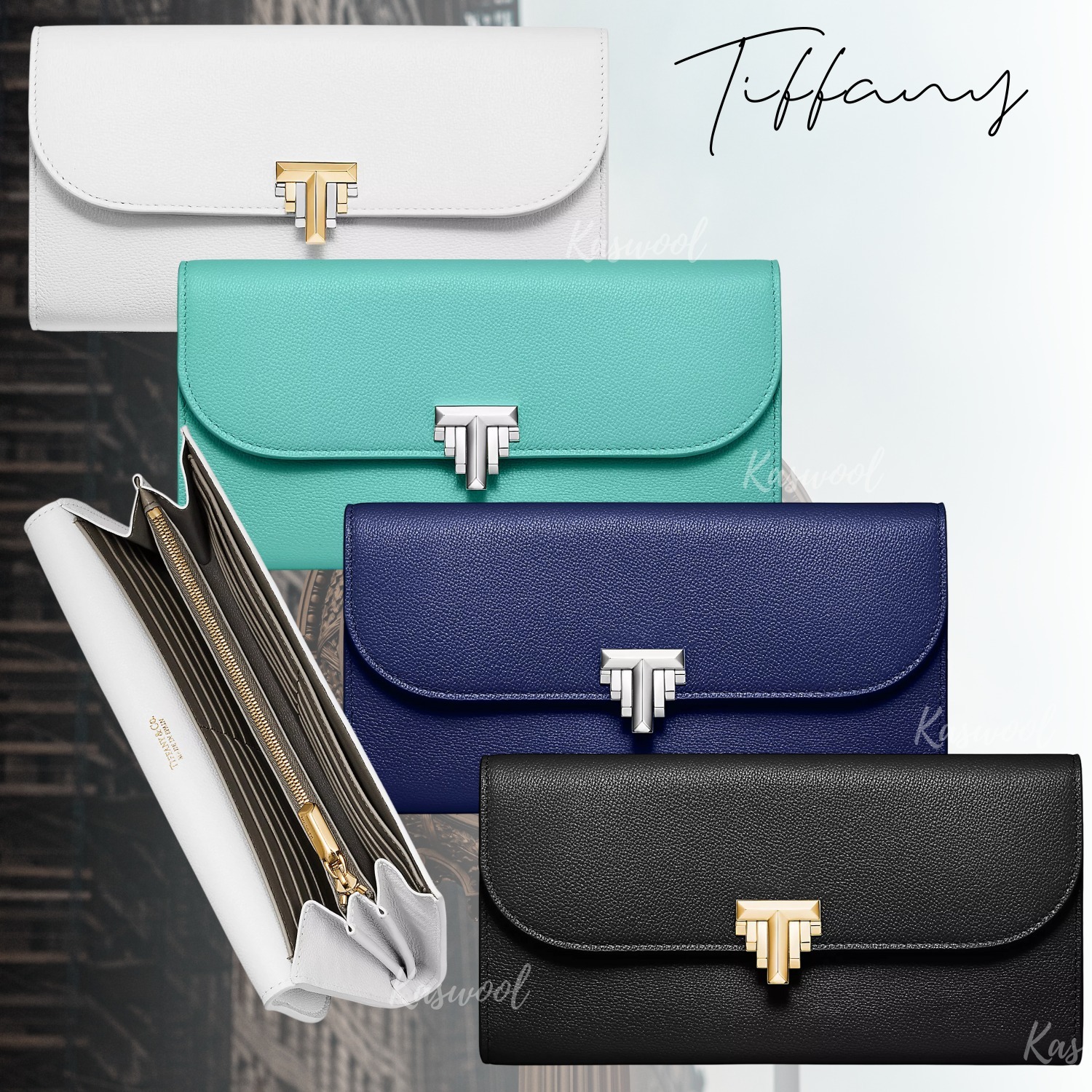 TIFFANY ティファニー T レザー コンティネンタル 長財布