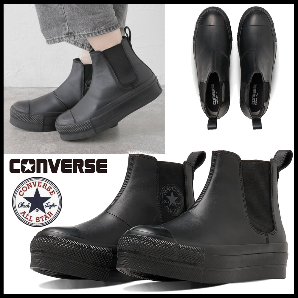 国内発★レザーのALL STAR LIFTED SIDEGORE HI