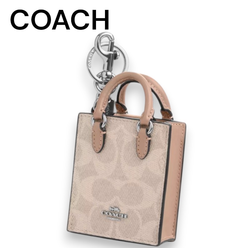 可愛いサイズ♪【Coach】ノース/サウスミニトートバッグチャーム