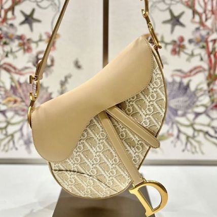 ベージュ系 Dior SADDLE(ディオール サドル) ショルダーバッグ