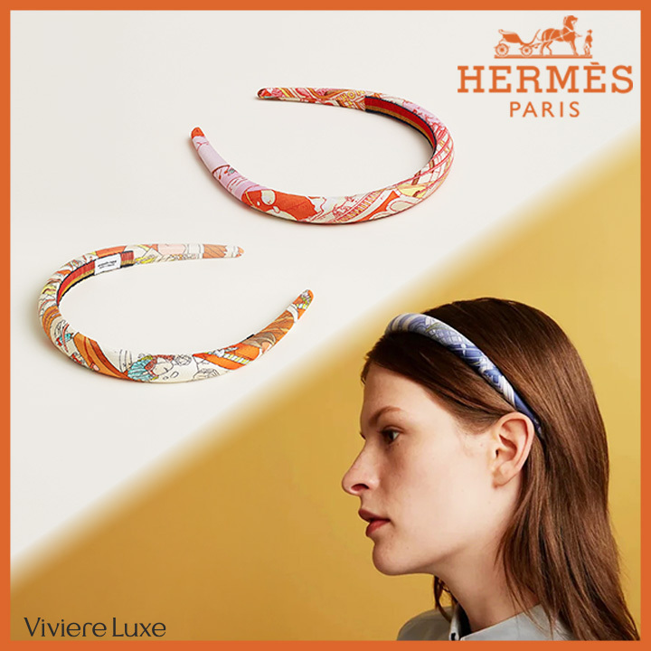 *上品シルク* HERMES ヘアバンド エルザ 馬の伝説