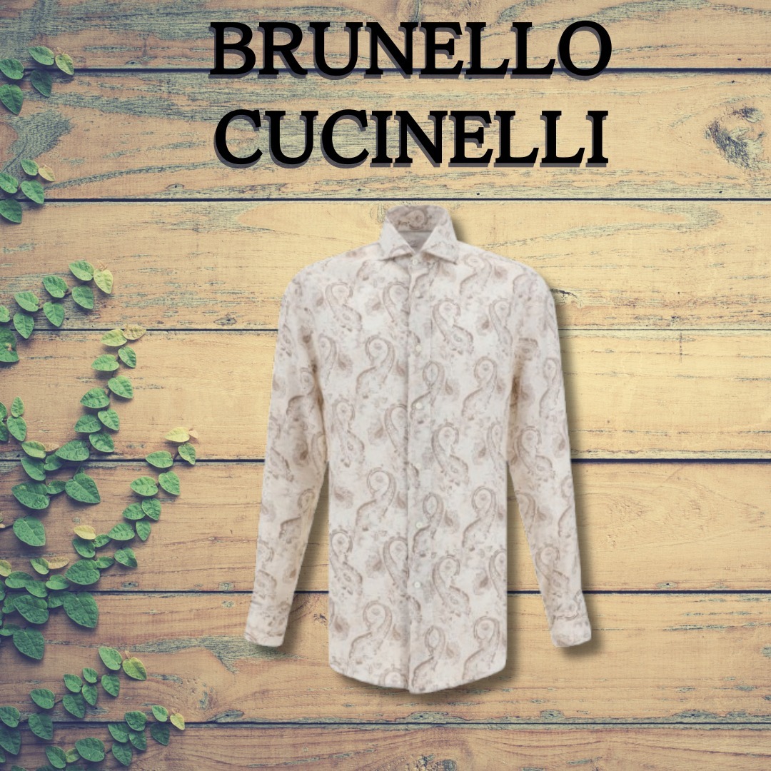 ★関税込★ BRUNELLO CUCINELLI ペイズリー柄 コットンシャツ BRUNELLO CUCINELLI コットン シャツ ペイズリー柄 | ミスター