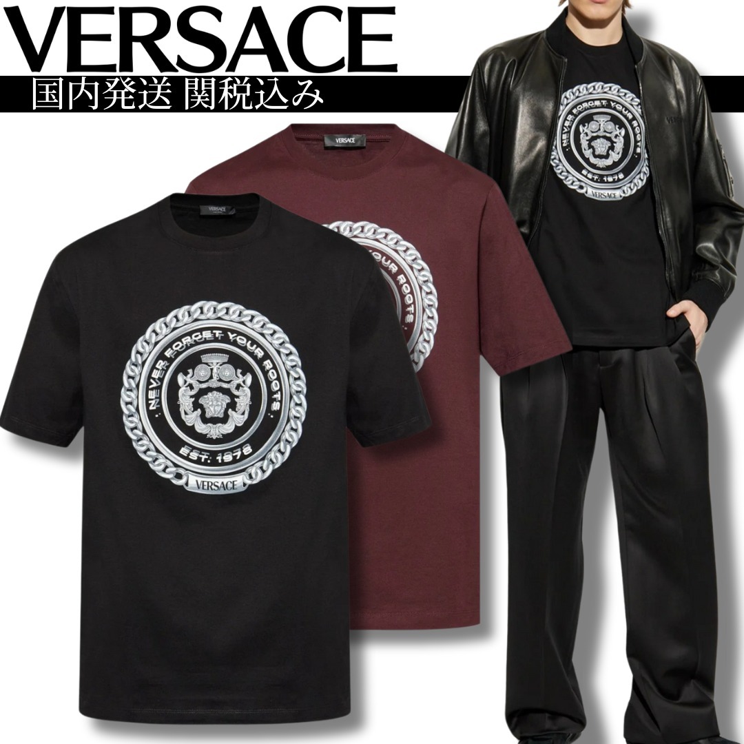 【関税込み】ネバーフォーゲット プリント クルーネック Tシャツ
