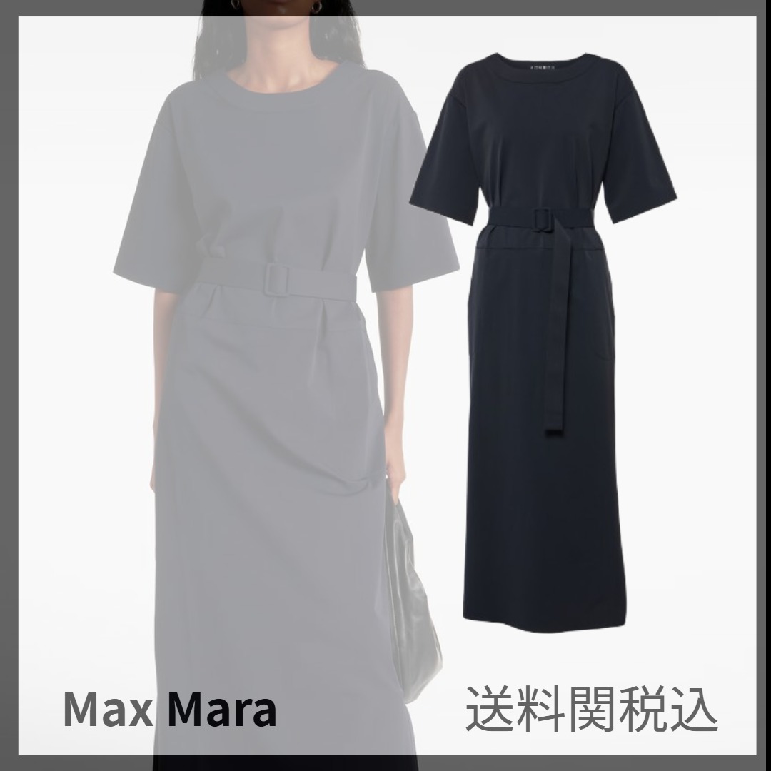 送料関税込★Max Mara★ベルテッド・ミディ・ドレス