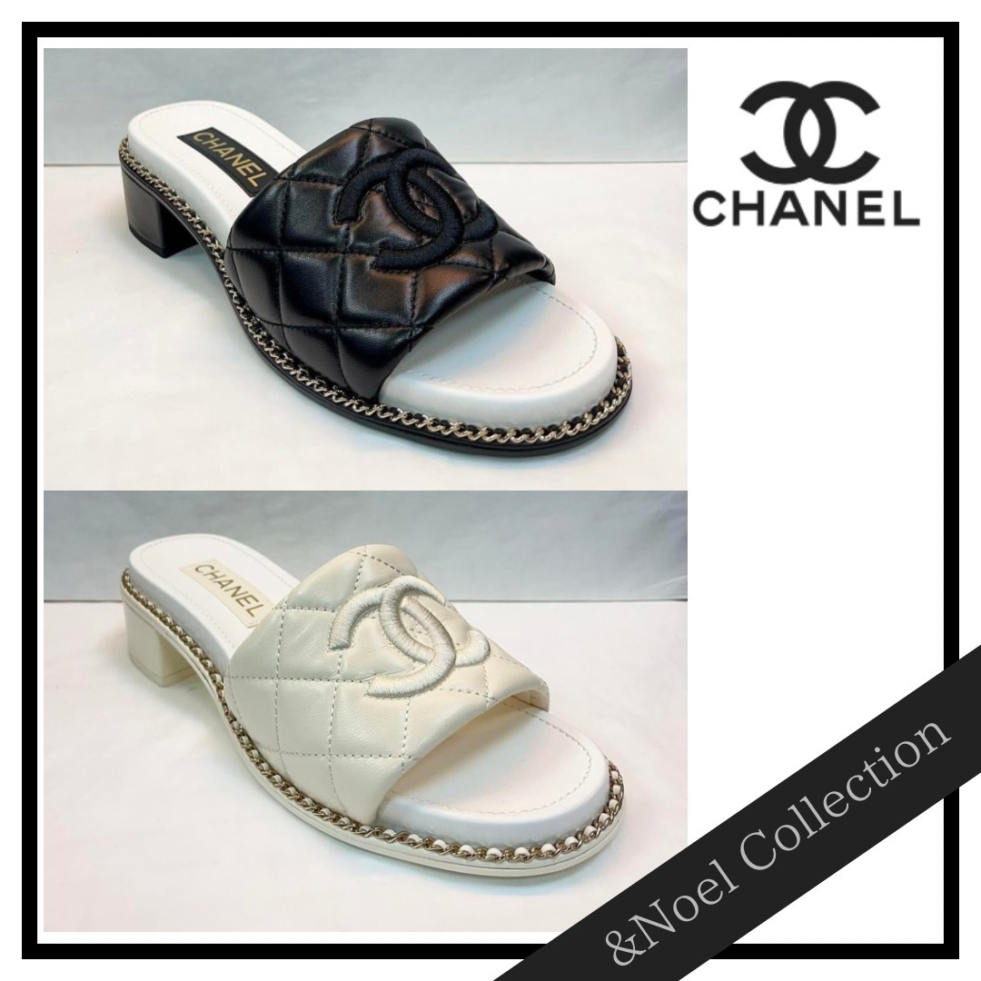 【シンプルお洒落♢太めヒール】CHANEL*サンダル