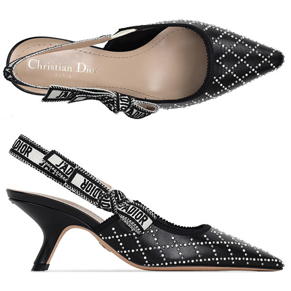 DIOR☆25SS ロゴポイント スリングバッグ パンプス BLACK