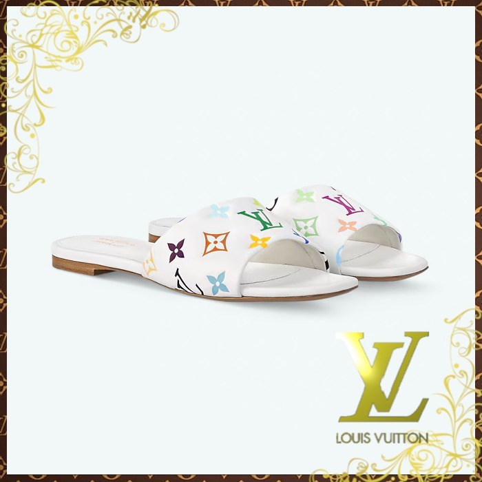 歩きやすい カラフルが◎ Louis Vuitton 村上隆コラボ サンダル Louis Vuitton×村上隆】ローミュール 6AM カラフルモノグラム