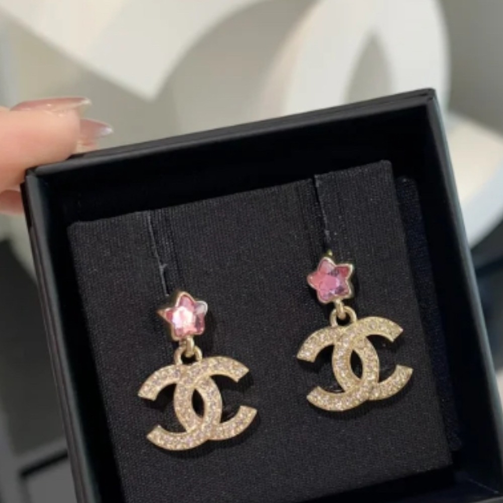 【 CHANEL 】 メタル グラス スタッド ピアス☆ カニさん♪ MISMATCHED DROP STUD EARRINGS ミスマッチドロップスタッド