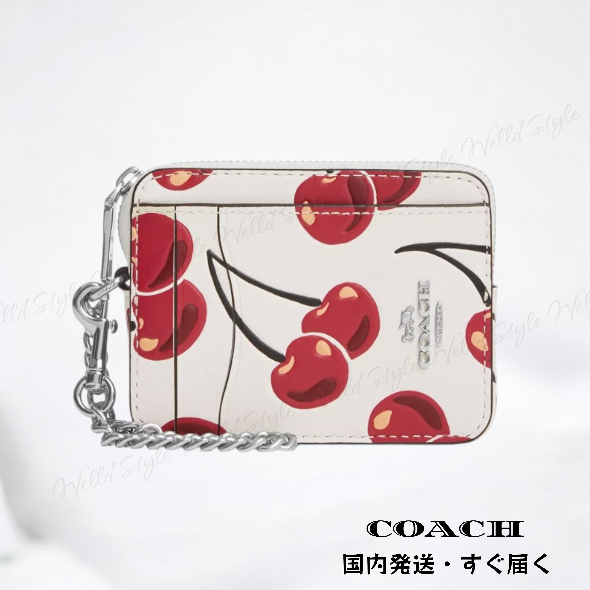 国内発送・すぐ届く【COACH】ジップ カード ケース