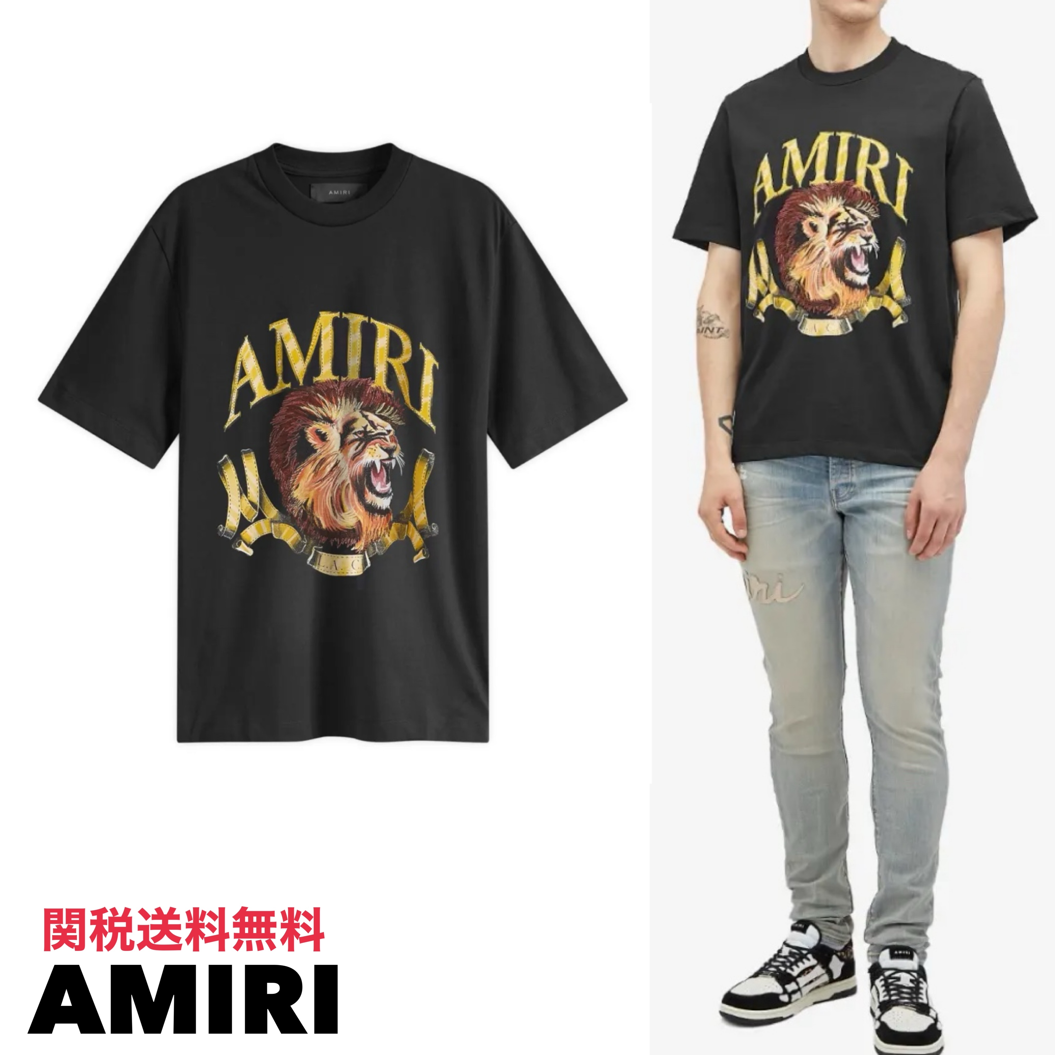 AMIRI アミリ Lion T-Shirt 半袖Tシャツ 関税送料無料