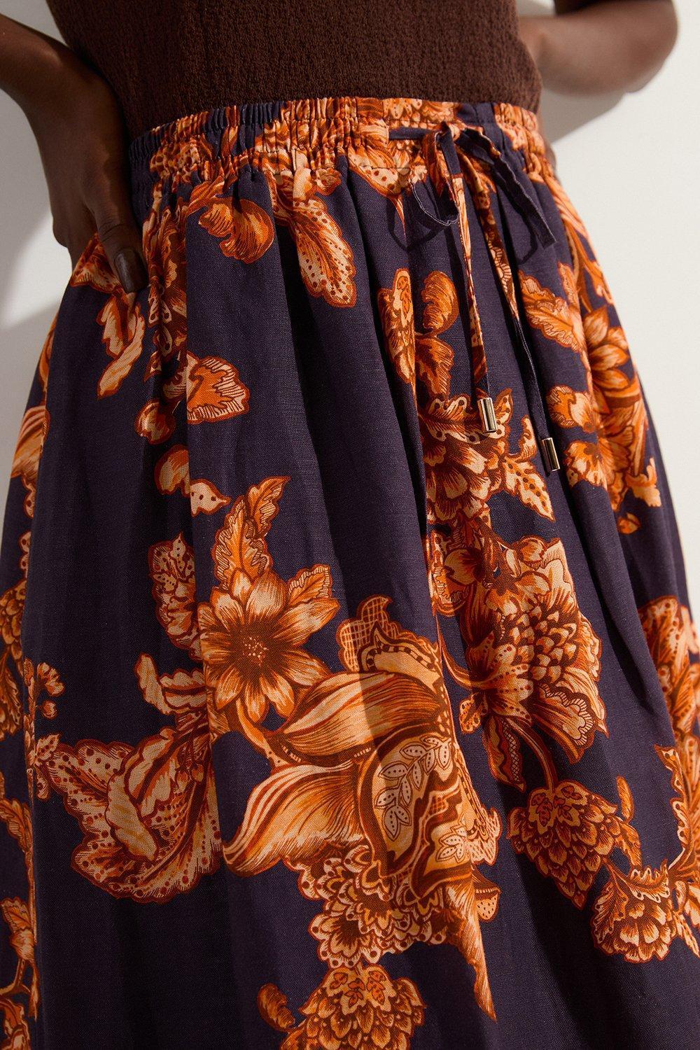 日本未入荷☆Karen Millen リネンギャザーAラインスカート スカート