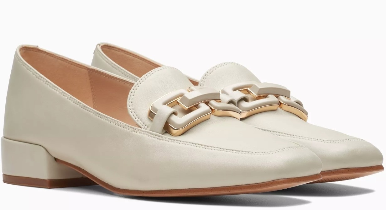 Clarks バックル ローファー アイボリー ホワイト スニーカー