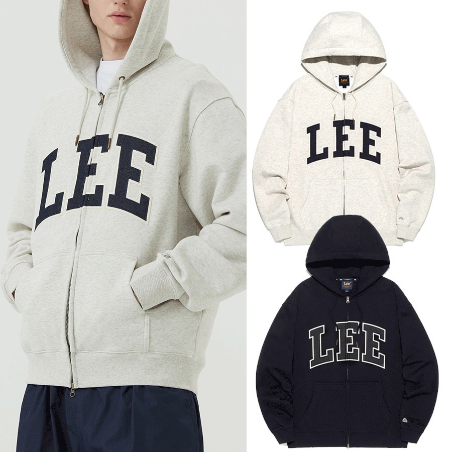 ★LEE★デニム アップリケ フード パーカー