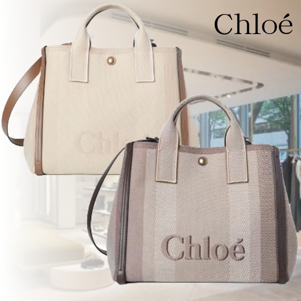 国内発送☆Chloe クロエ キャンバス製 トートバッグ