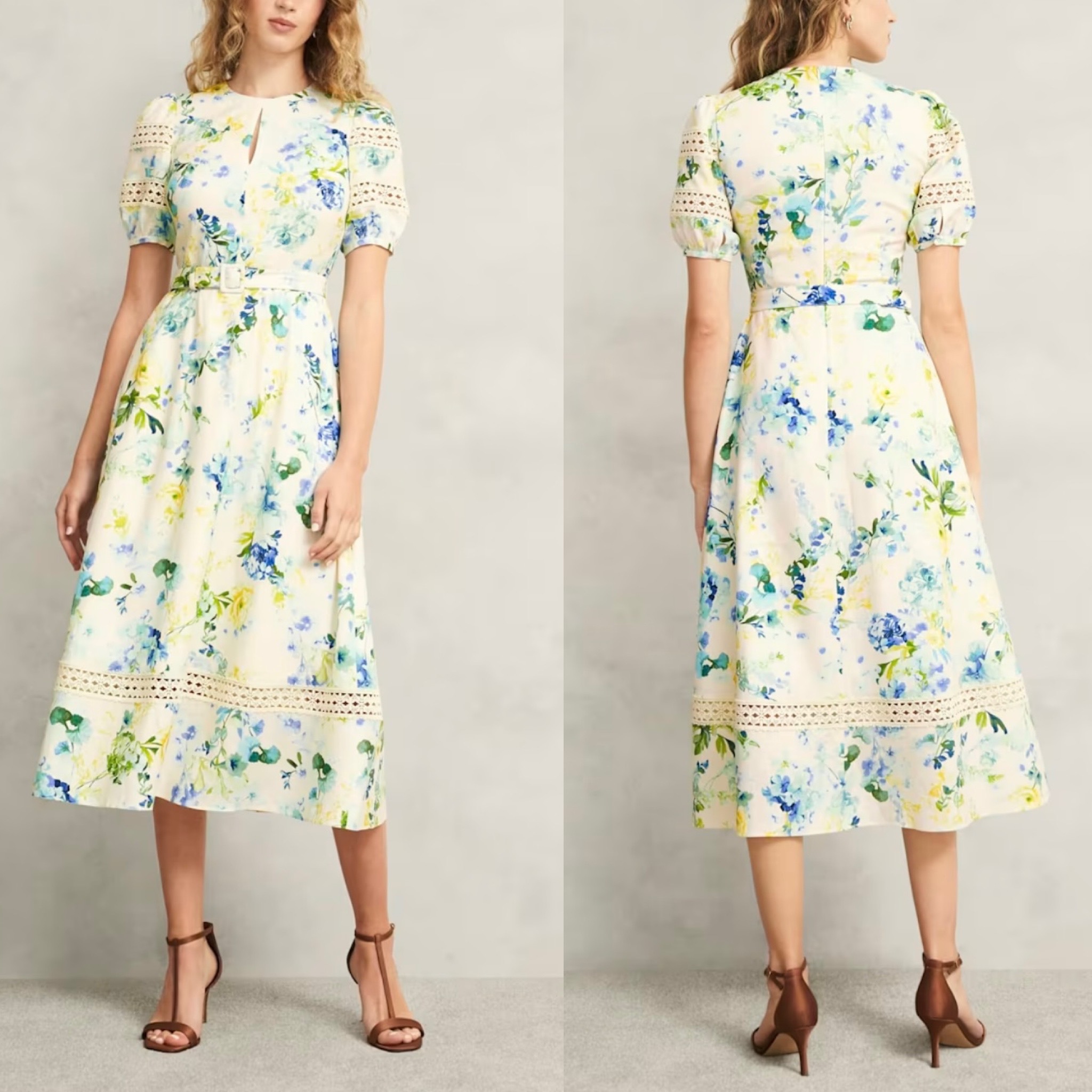 英国発【Hobbs London】Winnie フローラル柄リネンドレス