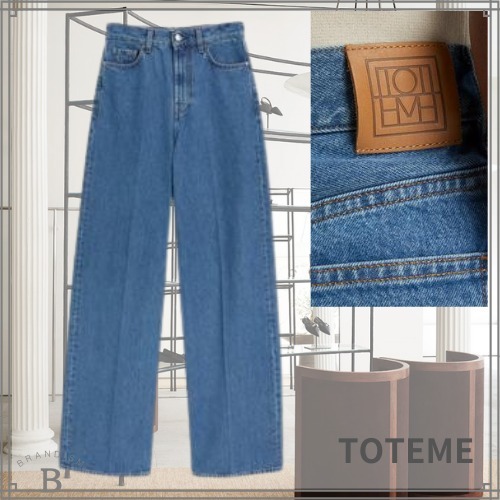 国内配送■TOTEME■ ワイドレッグデニム パンツ
