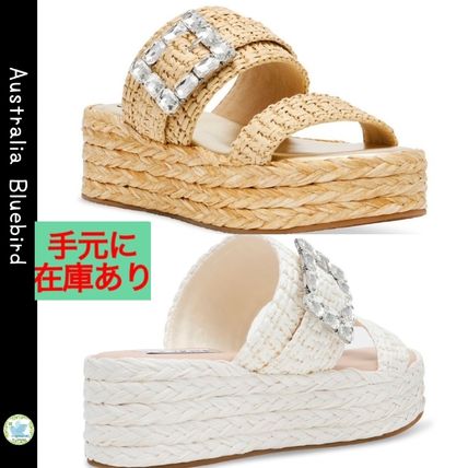 Steve Madden ☆ エスパドリーユ ウェッジ サンダル ビジュー付 SEVEN TWELVE THIRTY｜ビジュー付きウェッジヒールサンダル