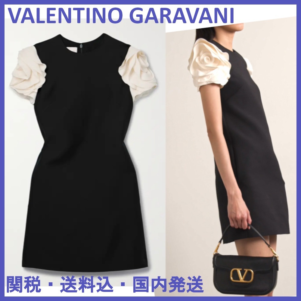 【VALENTINO GARAVANI】 ウール＆シルク混クレープ ミニワンピ♪
