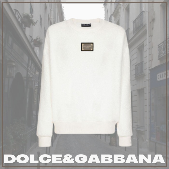 新品★DOLCE&GABBANA■ロゴタグ付テリークロススウェットシャツ